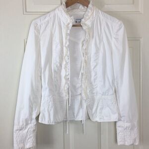Zara Basic, Off White, Raw hem, Jacket, Size S/M.